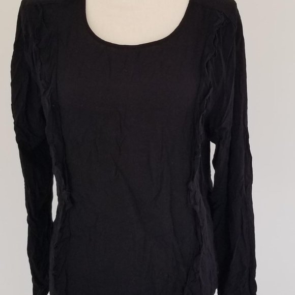 Old Navy Black Cotton top with side frills - XL - Picture 1 of 3
